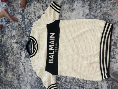 balmain Shirt  men Knitted Crème And Black