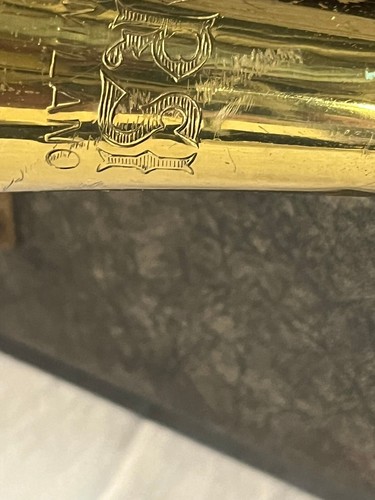 Vintage Orsi Milano Trumpet Gold Italy Damaged With original case - Picture 8 of 12