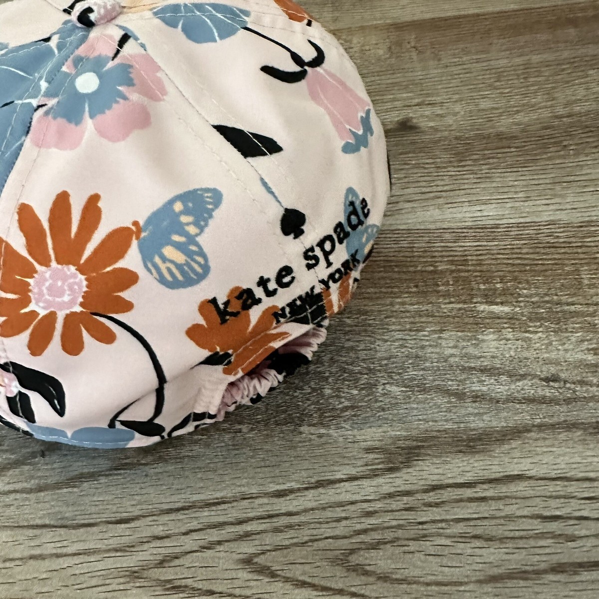 Kate Spade NY Baseball Cap Pearl Blush Pink Floral Embroidered Spade Poker Logo Kate Spade New York Baseball Hat/Cap Pearl Blush Floral NWT  main image 3