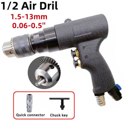 1.5-13mm High Torque 1/2'' Reversible Rotation Air Drill 500rpm Pneumatic Drill