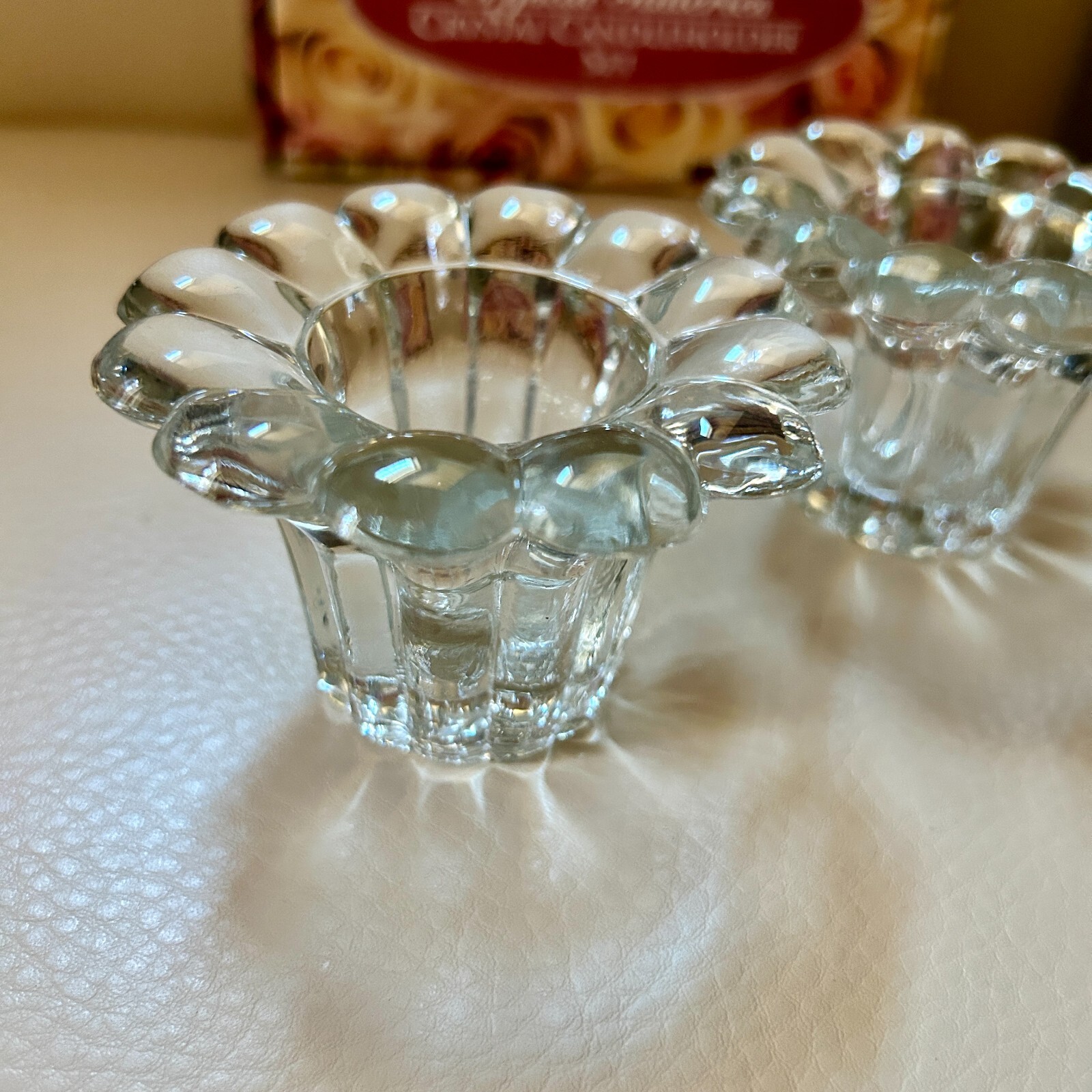 Collectors Crystal Galleries Crystal Candleholder Set