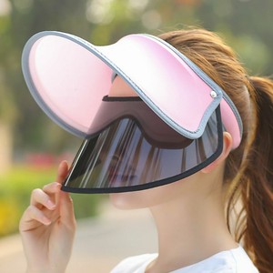 Women-Summer-Ice-Silk-Open-Top-Double-Visor-Sun-Hat-Clip-On-Adjustable-Outdoor