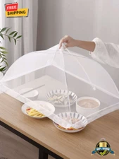 Foldable Mesh Food Cover - Anti-Fly, Dustproof for Dining Table & Outdoor Use