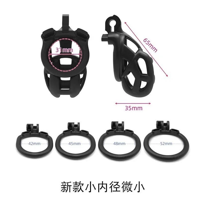3D Light Weight Cobra Resin Male Chastity Cage Lock Device with 4 Rings Belt New