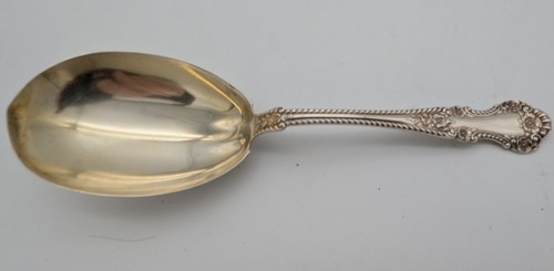 Antique Reed & Barton Sterling Silver Serving Spoon 9” 76.7g Pat 1899 Peacock