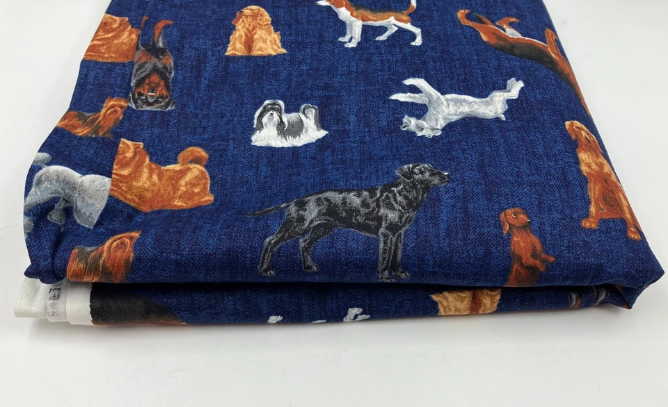 Tecido acolchoado 5,75 jardas VIP Cranston Print Works- Joan Messmore raças de cães - Imagem 2 de 4