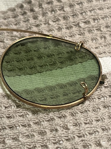 B&L Ray Ban 1/10 12K Gold Fill 46mm Green G-15 clip-on sunglasses +pouch case - Picture 9 of 16