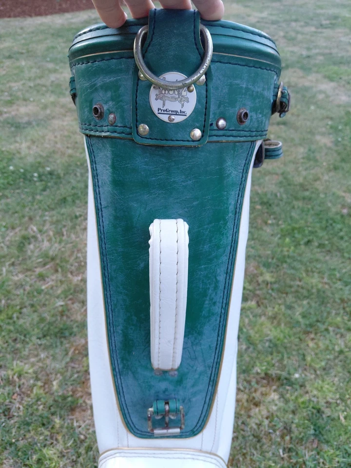 Carro de golf vintage Hot Z blanco y verde bolsa y cubierta EE. UU. BUEN ESTADO ENVÍO RÁPIDO Foto 3 de 4