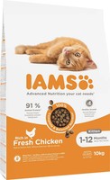 Iams Cat Kitten & Junior All Breeds Chicken Trockenfutter FüR Katzen Huhn 10 Kg