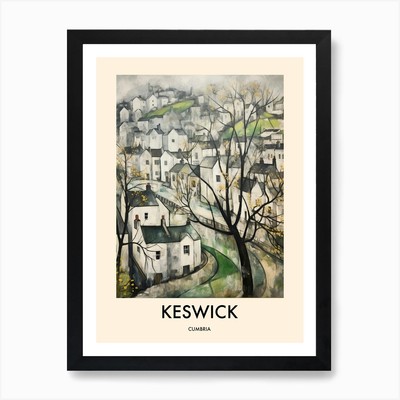 Keswick (Cumbria) Gemälde 2 Reise gerahmt Wandbild Poster Leinwanddruck Bild