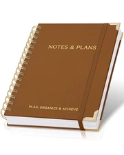 Aesthetic Daily Planner And Notebook With Hourly Schedule - Aesthetic Spiral ...