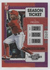 2022 Panini Chronicles Contenders Optic Purple Mojo Prizm 20/99 TJ Friedl 4z8