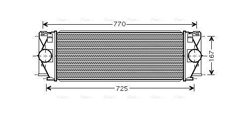 MS4396 AVA Intercooler FIT VW CRAFTER 30 (2006) 2.5 TDI