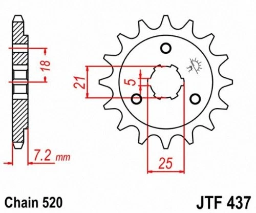 JT Sprockets 15T Front Sprocket for Suzuki DR650S 1990-1995 JTF437.15 — 第 2/2 张图片