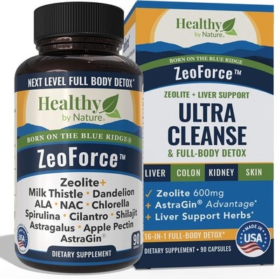 Zeolite + Liver Ultra Cleanse | Complete Cycle Detox + Binder Support for Adults