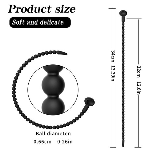Male Silicone Penis Urethral Plug Urethra Stretcher Stretching Sounding-Dilator - Picture 6 of 26