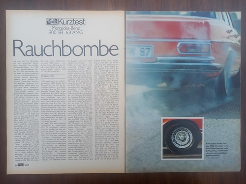Mercedes W 109, 300 SEL 6.3 AMG, Test, 1971