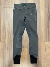 Pantalones de montar B Vertigo Equestrian Breeches asiento completo para mujer XXS gris