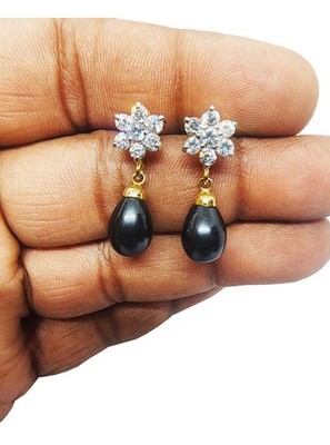 18K vergoldete Bollywood Ohrhänger | Edelstein besetzt | 32 Designs - Auswahl