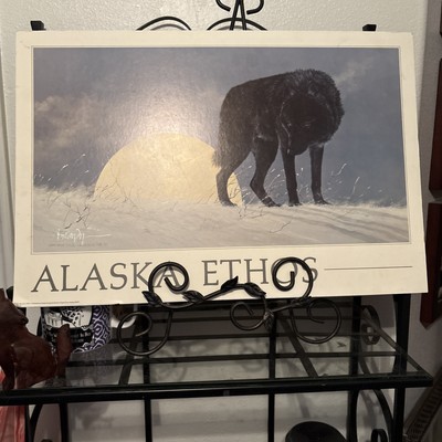 Jon Van Zyle, Alaska, 88  Some Wear. Thick poster Board. Metallic Ink.