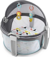 Fisher-Price Portable Bassinet On-The-Go Baby Dome, Travel Play Space with De...