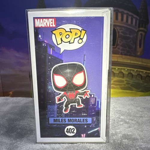 Funko Pop como nuevo! Vinilo: Desaparición de Miles Morales - Armario para pies Excl #402 Nuevo en caja - Imagen 4 de 6