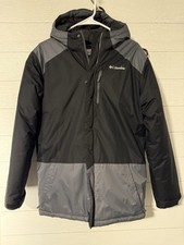 Columbia Big Boys Lightning Lift Ski Jacket Coat Gray Zip Front Size XL 18-20
