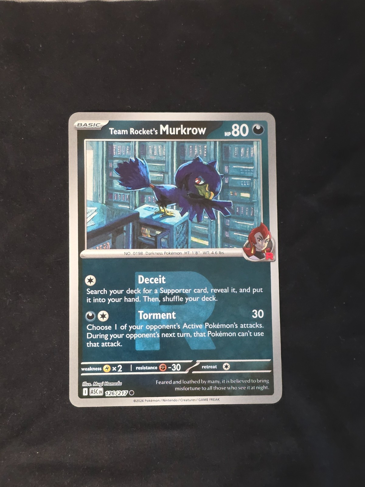 Pokemon Murkrow Reverse Rocket - ME: Ascended Heroes 126/217