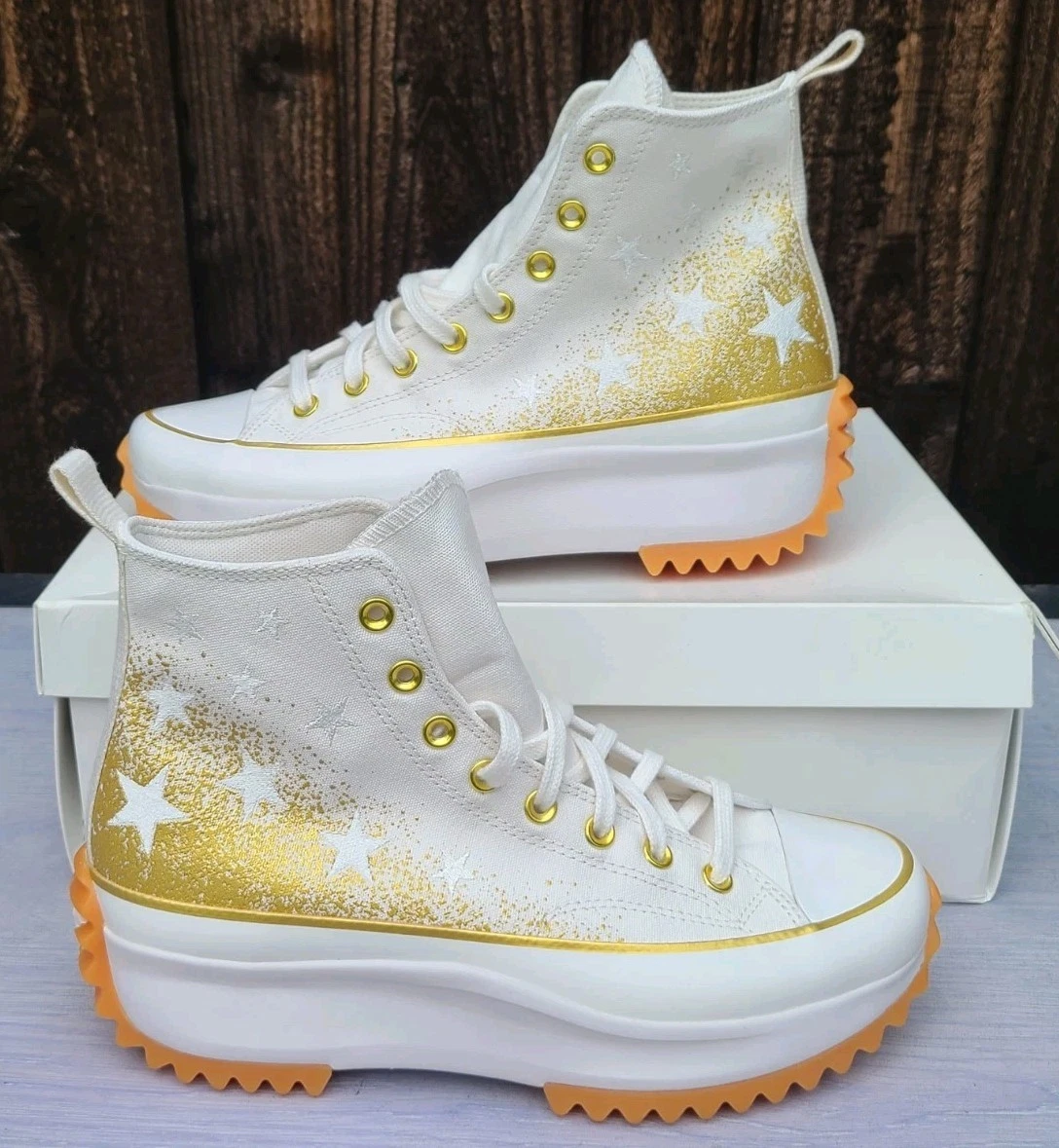 Converse Run Star Hike Platform High Gold & Embroidered  display picture 1