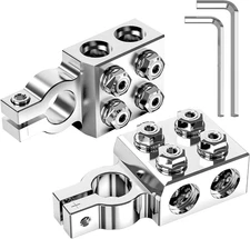 8-Way Lead Acid Battery Terminal Connector, Battery Cable Ends 8AWG up to 4/0(XL