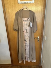 Damen Kleid mit Chiffon Überwurf Gr. S neu ungetragen Sommerkleid 2-teilig