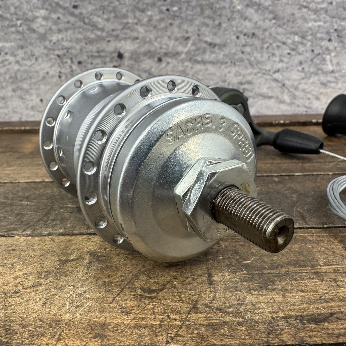 SRAM T3 3 Speed Rear Hub + Shifter Kit 36H Freewheel Spectro