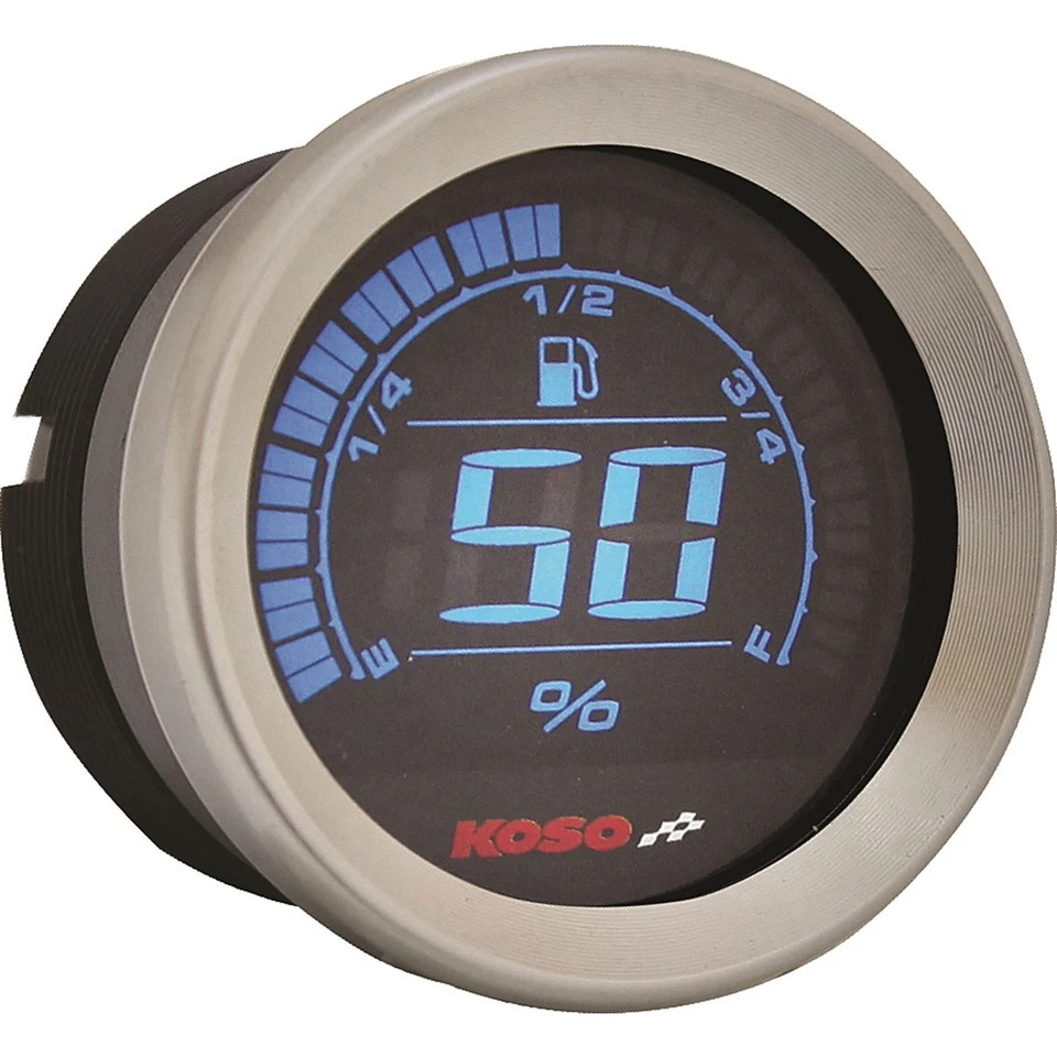 Grupo de calibre digital Koso bisel plateado 04-13 FLHT y FLTR BA050901 Foto 3 de 4