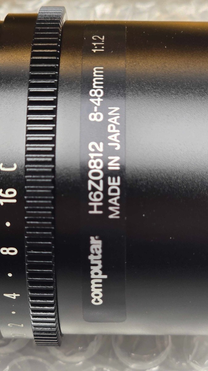 Computar H6Z0812 8–48mm F1.2 6X Manual Zoom C-Mount Lens 1/2