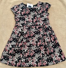 NWT Janie And Jack Girl's Black  Pink Jacquard Dress Size 3 Beautiful 