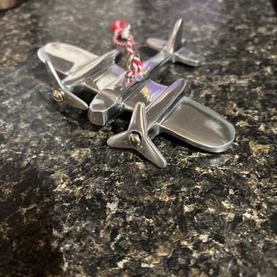 VTG METAL/CAST ALUMINUM? DOUBLE ENGINEPROPELLER HANGING ORNAMENT