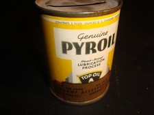 Vintage Pyroil Oil Can Bank w/Overlay