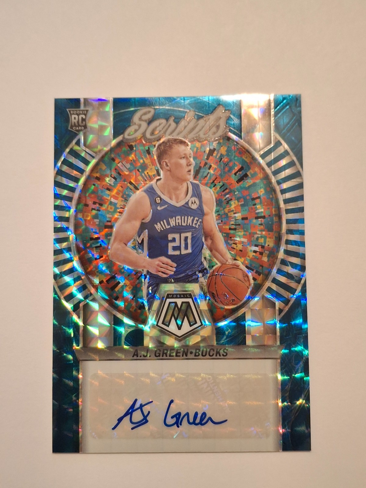2022-23 Panini Mosaic - Rookie Scripts A.J. Green #RS-AJG (AU, RC) GENESIS! 🔥