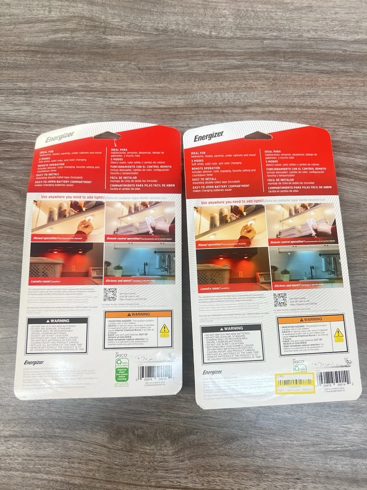 Energizer 6pk 40 Lumen LED Puck Light Wireless Color Changing Cabinet Lights - Image 2 of 3