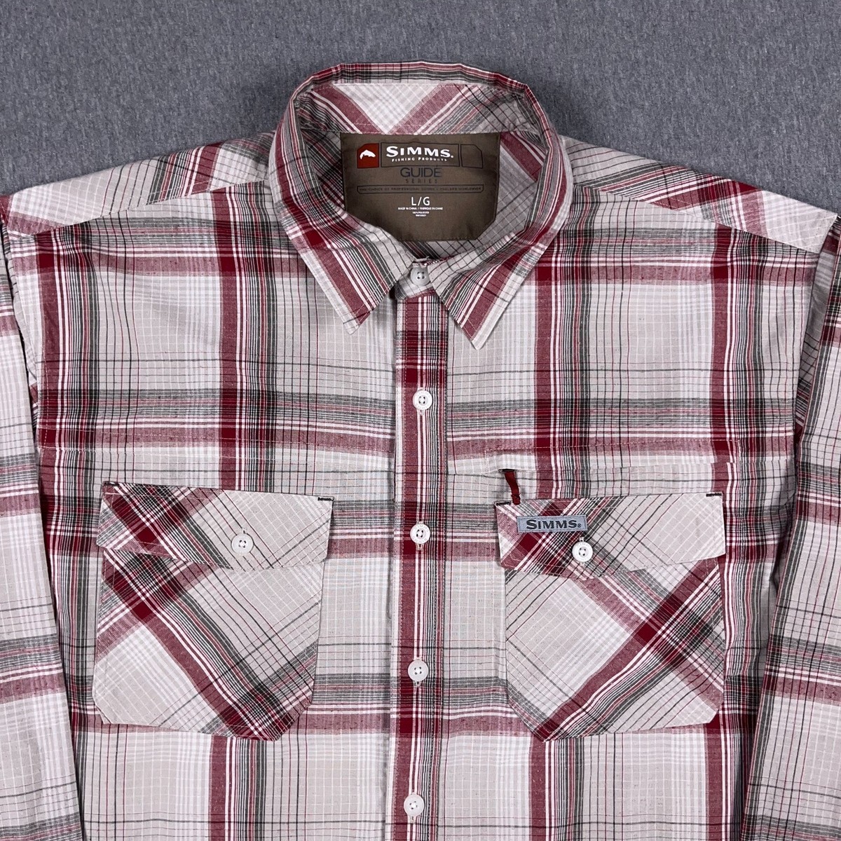 Chemise Simms Femme - Guide Série M - Plaid Bleu Grand Ciel - Manches Longues