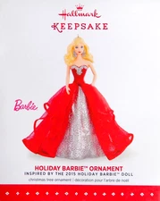 Hallmark First in the Holiday Barbie series Ornament Inspired by 2015 Doll NEW
