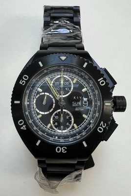 Kiva Halo Swiss Chrono DLC Grade 5 Titanium Very Rare Watch NIB