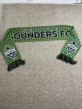 Seattle Sounders 2016 Unisex Winter Fringed Knit Scarf Made in Polonia