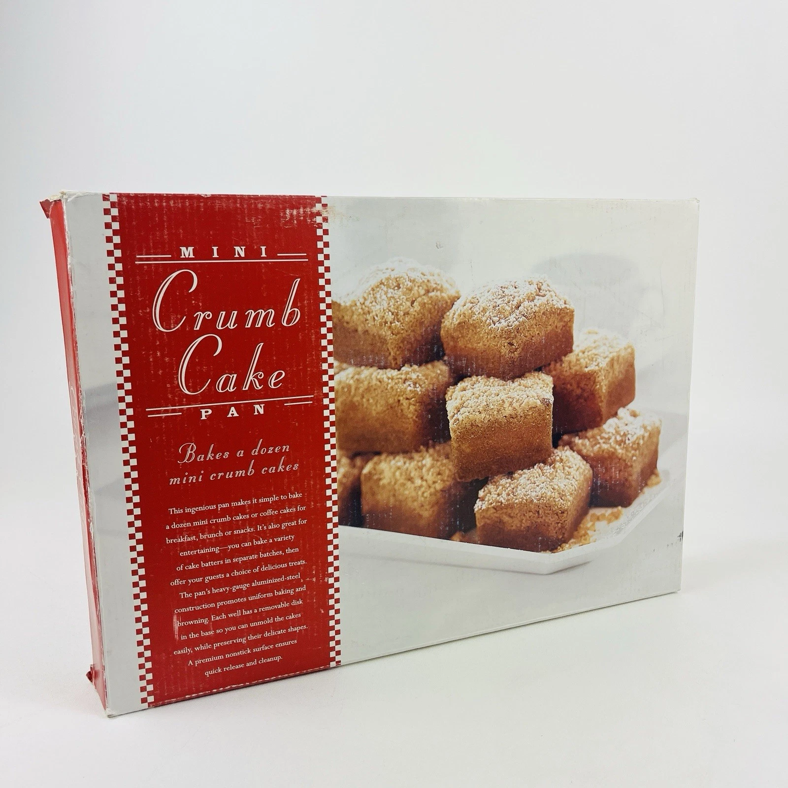 Williams-Sonoma Mini Crumb Cake Pan 2004 With Original Box NEW Open Box