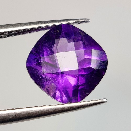 Taglio cuscino lustro superiore ametista viola naturale 2,39 ct - 9215 - Foto 1 di 2