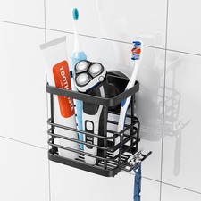 Patented Suction Cup Toothbrush Holder, Stainless Steel Anti-Puddling Shower ...