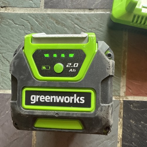 PRISTINE Greenworks 40V Lithium-Ion Battery (2.0Ah) BAF721 & Charger Set 29482 - Picture 6 of 6