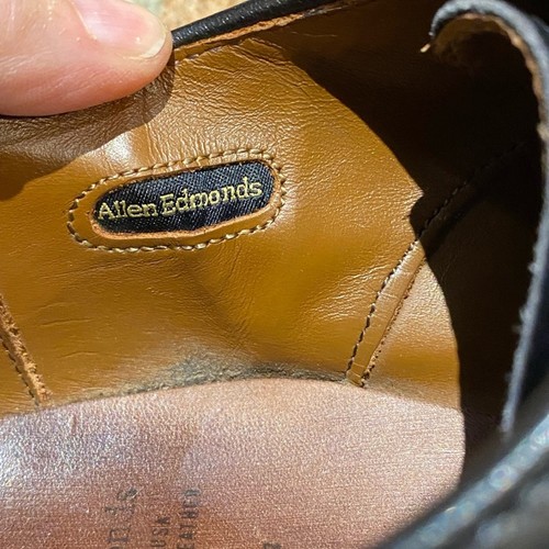 Allen Edmonds McClain Leather Black Wingtip Lace Up Shoe Mens 13 B - Picture 6 of 10