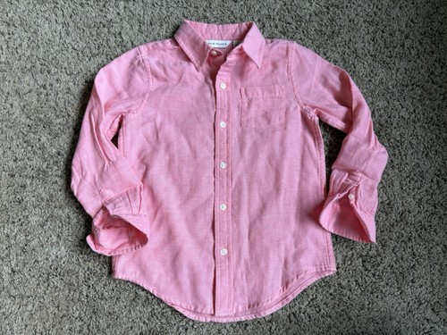 Janie & Jack Boys Kids Button Up Shirt Pink Size 4 Small - Picture 3 of 4