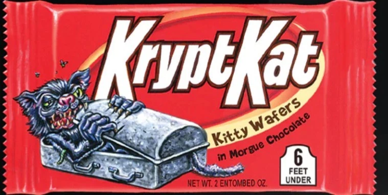 2025 Topps Wacky Packages Edición Halloween - Krypt Kat - Tarjeta de boceto 1/1 - Pepe Foto 2 de 4